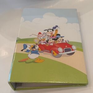 Vintage Holson Disney Character Red Convertible Easy Fill Pockets Binder